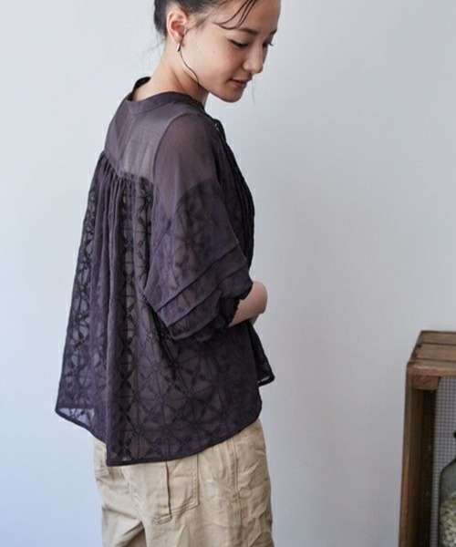 cepo（セポ）の「ドビーレース　シアーブラウス（シャツ/ブラウス・レディース・ブラック/グレー/オフホワイト/ピンク/ミント・M）」の22枚目の写真