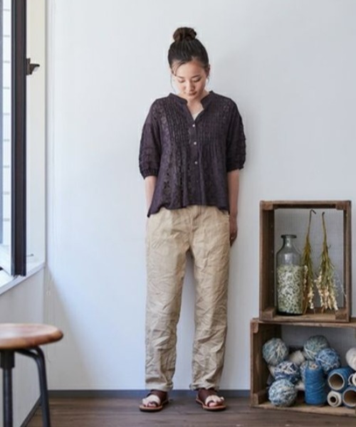 cepo（セポ）の「ドビーレース　シアーブラウス（シャツ/ブラウス・レディース・ブラック/グレー/オフホワイト/ピンク/ミント・M）」の20枚目の写真