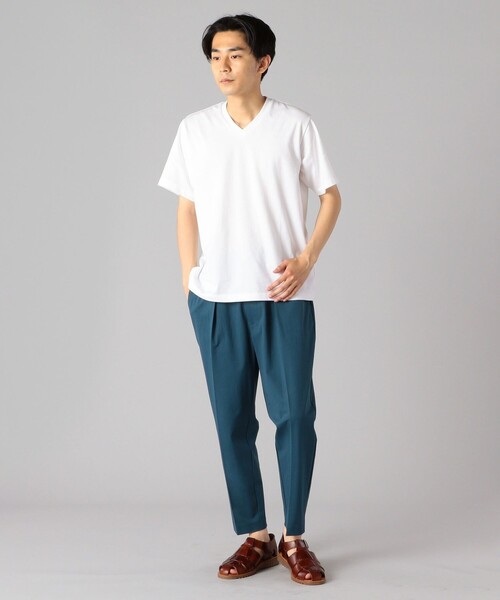 SHIPS(シップス)の「SHIPS: 抗菌・防臭 NANO-FINE(R) コットン Vネック Tシャツ(Tシャツ/カットソー・メンズ・ホワイト/ブラック/グレー/ダークグレー/オリーブ/ネイビー/ライトブルー/ピンク/ライトグレー・S/M/L/XL)」の14枚目の写真