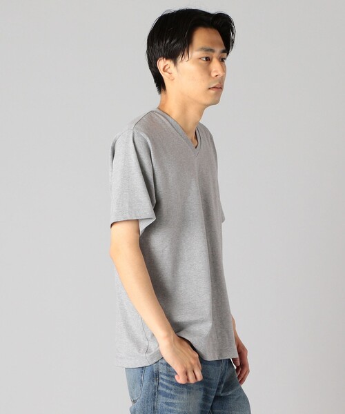 SHIPS(シップス)の「SHIPS: 抗菌・防臭 NANO-FINE(R) コットン Vネック Tシャツ(Tシャツ/カットソー・メンズ・ホワイト/ブラック/グレー/ダークグレー/オリーブ/ネイビー/ライトブルー/ピンク/ライトグレー・S/M/L/XL)」の21枚目の写真