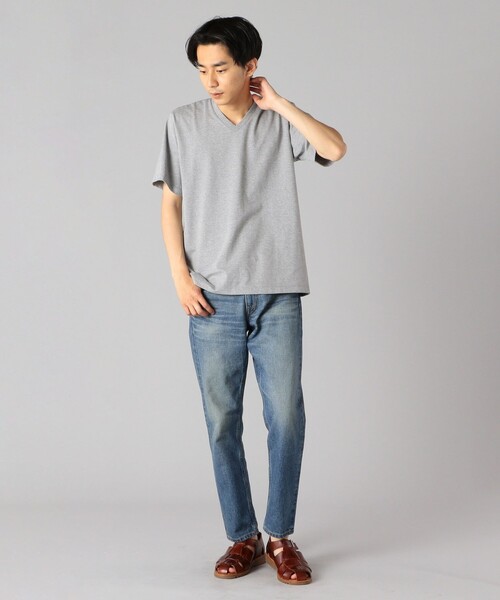 SHIPS(シップス)の「SHIPS: 抗菌・防臭 NANO-FINE(R) コットン Vネック Tシャツ(Tシャツ/カットソー・メンズ・ホワイト/ブラック/グレー/ダークグレー/オリーブ/ネイビー/ライトブルー/ピンク/ライトグレー・S/M/L/XL)」の22枚目の写真
