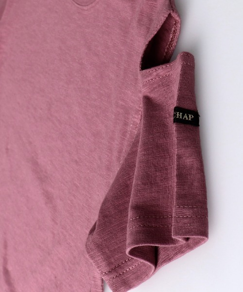 RADCHAP（ラッドチャップ）の「【プチプラ】肩あきビックTシャツ（Tシャツ/カットソー・キッズ・エンジ/ブラウン・100cm/110cm/140cm/150cm/90cm/130cm/120cm）」の6枚目の写真