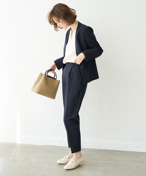 ROPE' PICNIC(ロペピクニック)の「【360°ウルトラストレッチ】【WEB限定34,42サイズ】タックテーパードパンツ(その他パンツ・レディース・ネイビー/イエロー系その他3/ライトグレー/ライトグリーン/ブルー/ブラック/ピンク/グリーン系その他・40/38/36/34/42)」の18枚目の写真