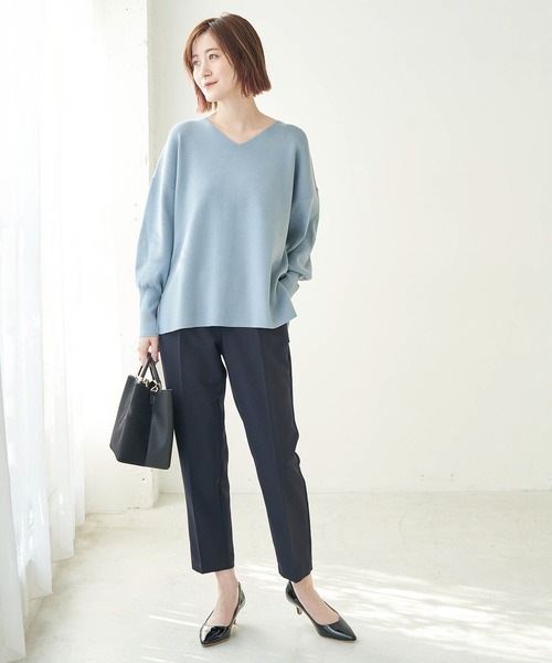 ROPE' PICNIC(ロペピクニック)の「【360°ウルトラストレッチ】【WEB限定34,42サイズ】タックテーパードパンツ(その他パンツ・レディース・ネイビー/イエロー系その他3/ライトグレー/ライトグリーン/ブルー/ブラック/ピンク/グリーン系その他・40/38/36/34/42)」の10枚目の写真