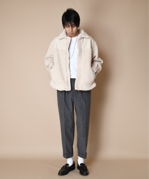 SUPERTHANKS(スーパーサンクス)の「ボアブルゾン(ユニセックス)(ブルゾン・メンズ・ブラック/クリーム・S/M/L)」の20枚目の写真