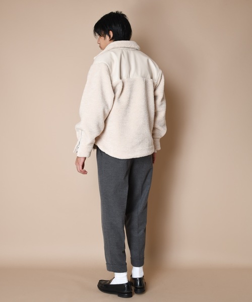 SUPERTHANKS(スーパーサンクス)の「ボアブルゾン(ユニセックス)(ブルゾン・メンズ・ブラック/クリーム・S/M/L)」の7枚目の写真