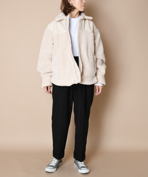 SUPERTHANKS(スーパーサンクス)の「ボアブルゾン(ユニセックス)(ブルゾン・メンズ・ブラック/クリーム・S/M/L)」の21枚目の写真