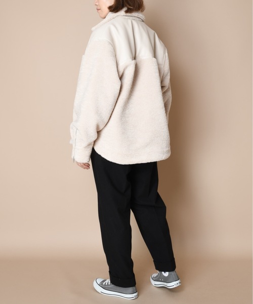 SUPERTHANKS(スーパーサンクス)の「ボアブルゾン(ユニセックス)(ブルゾン・メンズ・ブラック/クリーム・S/M/L)」の13枚目の写真