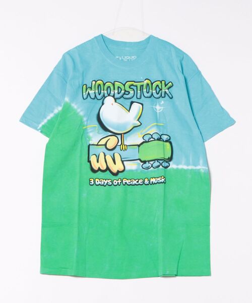 PARKS TOKYO SELECT(パークストウキョウセレクト)の「【LIQUID BLUE/リキッドブルー】(UN)TIE-DYE WOODSTOCK PT TEE(Tシャツ/カットソー・メンズ・A/B・MEDIUM/LARGE)」の1枚目の写真