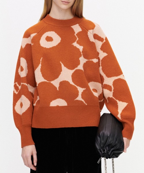 marimekko - マリメッコ kietoa unikkoクルーネックニット セーター 長袖 M 紺 marimekko - マリメッコ kietoa unikkoクルーネックニット