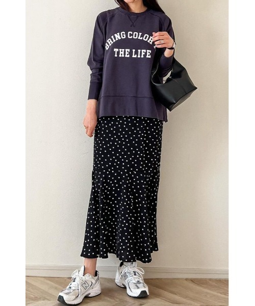 &. NOSTALGIA（アンドドットノスタルジア）の「【ZOZO限定】アソート柄マーメイドスカート（ドット・ダルメシアン・チェック）（スカート・レディース・ブラック/ブラウン/ネイビー/ホワイト/ブラック系その他/ネイビー系・M/FREE/TALL）」の8枚目の写真