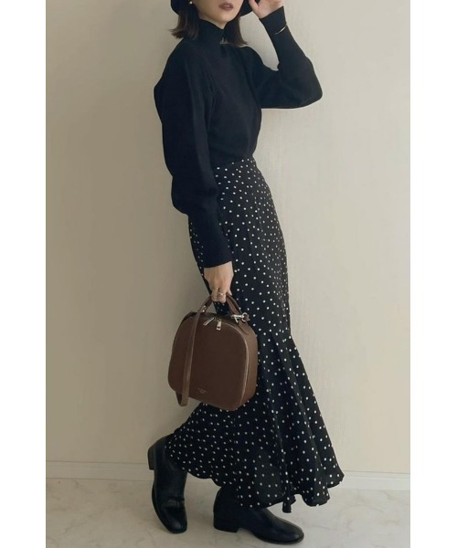 &. NOSTALGIA（アンドドットノスタルジア）の「【ZOZO限定】アソート柄マーメイドスカート（ドット・ダルメシアン・チェック）（スカート・レディース・ブラック/ブラウン/ネイビー/ホワイト/ブラック系その他/ネイビー系・M/FREE/TALL）」の15枚目の写真