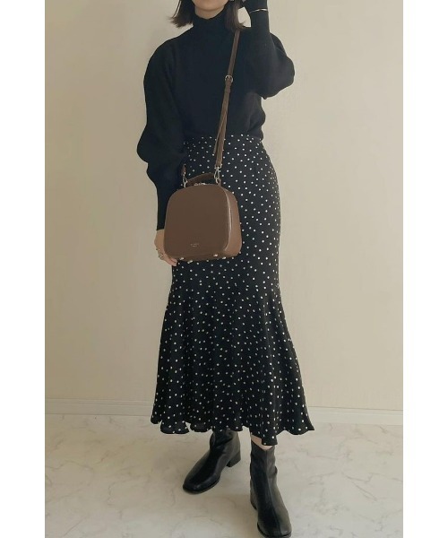 &. NOSTALGIA（アンドドットノスタルジア）の「【ZOZO限定】アソート柄マーメイドスカート（ドット・ダルメシアン・チェック）（スカート・レディース・ブラック/ブラウン/ネイビー/ホワイト/ブラック系その他/ネイビー系・M/FREE/TALL）」の14枚目の写真