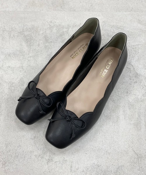 one after another NICE CLAUP（ワンアフターアナザーナイスクラップ）の「【ZOZO限定】スカラップバレエシューズ（バレエシューズ・レディース・アイボリー/ブラック・SS/S/M/L/LL）」の11枚目の写真