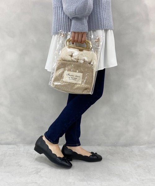 one after another NICE CLAUP（ワンアフターアナザーナイスクラップ）の「【ZOZO限定】スカラップバレエシューズ（バレエシューズ・レディース・アイボリー/ブラック・SS/S/M/L/LL）」の10枚目の写真