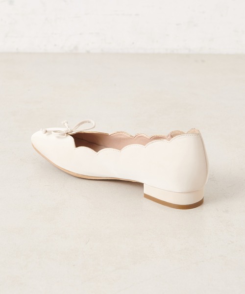 one after another NICE CLAUP（ワンアフターアナザーナイスクラップ）の「【ZOZO限定】スカラップバレエシューズ（バレエシューズ・レディース・アイボリー/ブラック・SS/S/M/L/LL）」の22枚目の写真