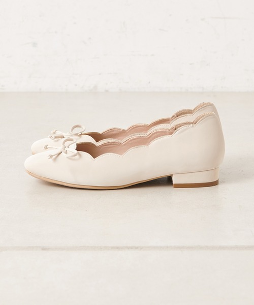 one after another NICE CLAUP（ワンアフターアナザーナイスクラップ）の「【ZOZO限定】スカラップバレエシューズ（バレエシューズ・レディース・アイボリー/ブラック・SS/S/M/L/LL）」の21枚目の写真