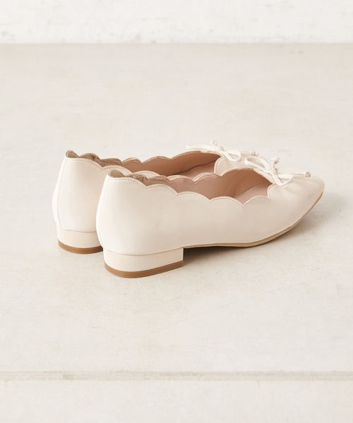 one after another NICE CLAUP（ワンアフターアナザーナイスクラップ）の「【ZOZO限定】スカラップバレエシューズ（バレエシューズ・レディース・アイボリー/ブラック・SS/S/M/L/LL）」の20枚目の写真