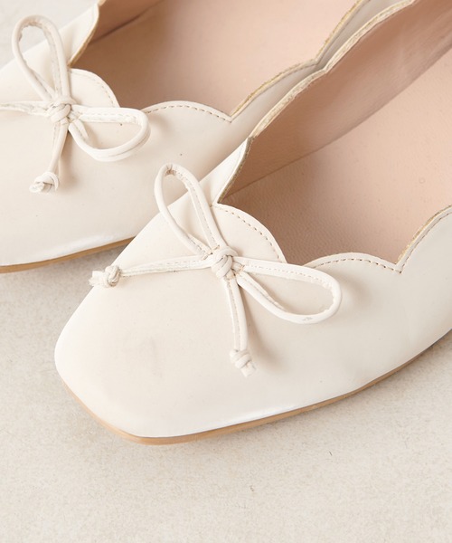 one after another NICE CLAUP（ワンアフターアナザーナイスクラップ）の「【ZOZO限定】スカラップバレエシューズ（バレエシューズ・レディース・アイボリー/ブラック・SS/S/M/L/LL）」の19枚目の写真