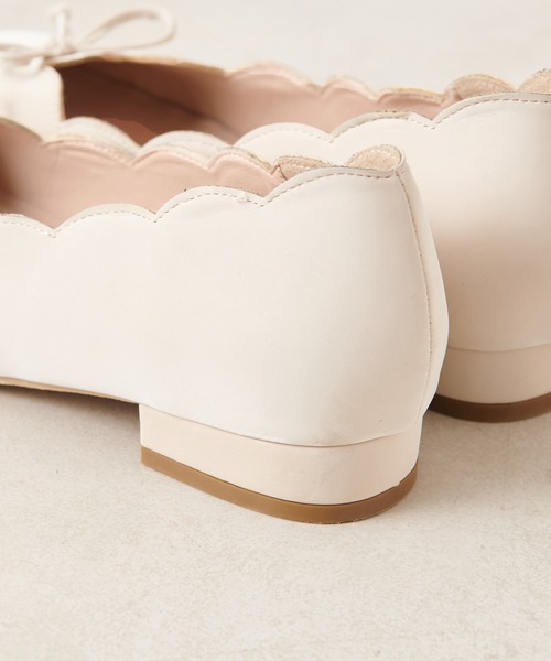 one after another NICE CLAUP（ワンアフターアナザーナイスクラップ）の「【ZOZO限定】スカラップバレエシューズ（バレエシューズ・レディース・アイボリー/ブラック・SS/S/M/L/LL）」の18枚目の写真