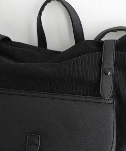 antiqua(アンティカ)の「異素材MIXスクエア型リュック(バックパック/リュック・レディース・ブラック・FREE)」の17枚目の写真