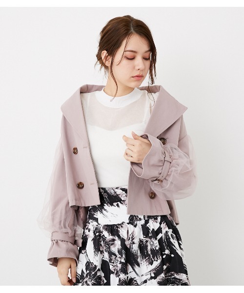 rienda（リエンダ）の「スリーブボリュームチュールショート