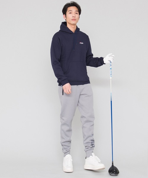 FILA(フィラ)の「FILA GOLF/フィラゴルフ ロゴ スウェット パーカー ワンポイント バックプリント 裏起毛 アウター(パーカー・メンズ・ブルー系その他/ブラック/ブラック系その他/カーキ/ネイビー・M/S/LL/L)」の19枚目の写真