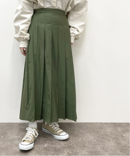 apres jour mignon（アプレジュールミニョン）の「タックプリーツスカート【ZOZOTOWN限定アイテム】（スカート・レディース・ブラック/ダークグリーン/モカ・フリー/X-LARGE）」の3枚目の写真