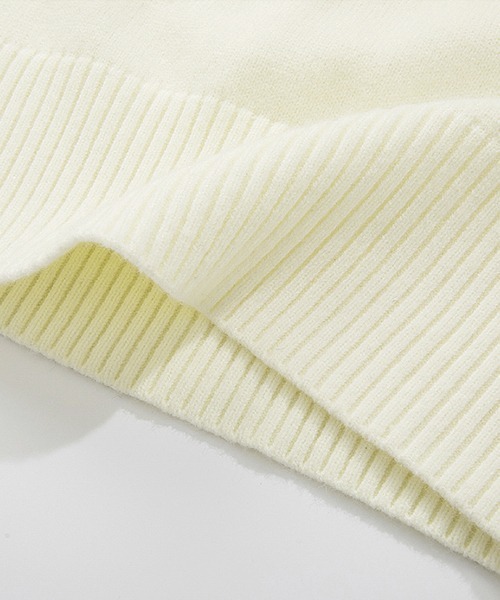 Fano Studios】Lace collar middle sleeve knit FC21S102