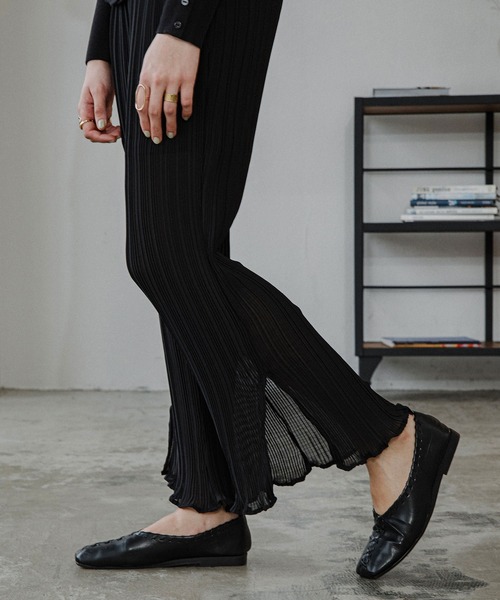 ACCL（エーシーシーエル）の「ワッシャーワイドパンツ（その他パンツ・レディース・ブラック/オフホワイト/ピンク・FREE）」の3枚目の写真