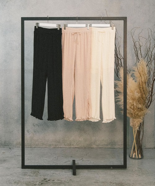 ACCL（エーシーシーエル）の「ワッシャーワイドパンツ（その他パンツ・レディース・ブラック/オフホワイト/ピンク・FREE）」の11枚目の写真