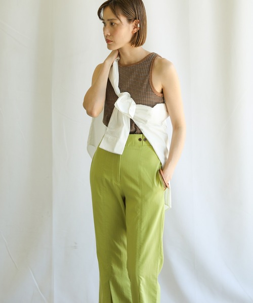 select MOCA(セレクトモカ)の「ベルトデザインフレアスリットパンツ(その他パンツ・レディース・ライム/オレンジ/ブルー・SMALL/MEDIUM)」の12枚目の写真