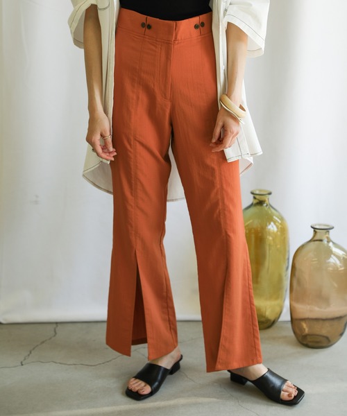 select MOCA(セレクトモカ)の「ベルトデザインフレアスリットパンツ(その他パンツ・レディース・ライム/オレンジ/ブルー・SMALL/MEDIUM)」の16枚目の写真
