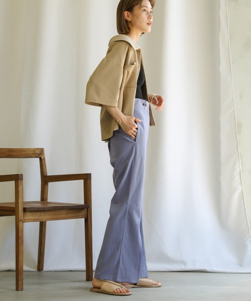 select MOCA(セレクトモカ)の「ベルトデザインフレアスリットパンツ(その他パンツ・レディース・ライム/オレンジ/ブルー・SMALL/MEDIUM)」の7枚目の写真