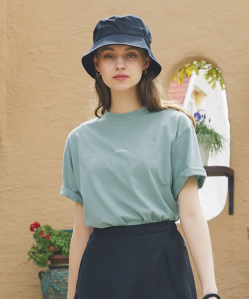 PURIL（ピュリル）の「【PURIL】ブランドロゴプリント オーバーサイズ半袖カットソー（Tシャツ/カットソー・レディース・ブラック/ミント/ホワイト/ベージュ・FREE）」の11枚目の写真