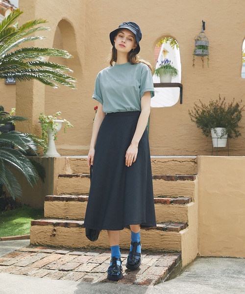 PURIL（ピュリル）の「【PURIL】ブランドロゴプリント オーバーサイズ半袖カットソー（Tシャツ/カットソー・レディース・ブラック/ミント/ホワイト/ベージュ・FREE）」の14枚目の写真