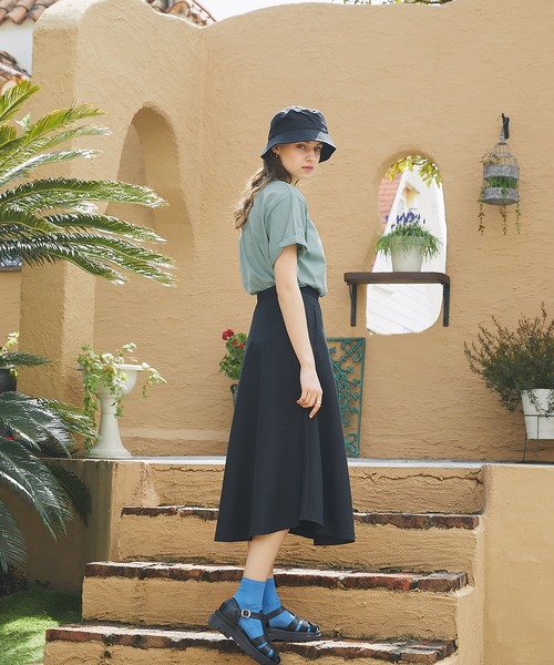 PURIL（ピュリル）の「【PURIL】ブランドロゴプリント オーバーサイズ半袖カットソー（Tシャツ/カットソー・レディース・ブラック/ミント/ホワイト/ベージュ・FREE）」の15枚目の写真