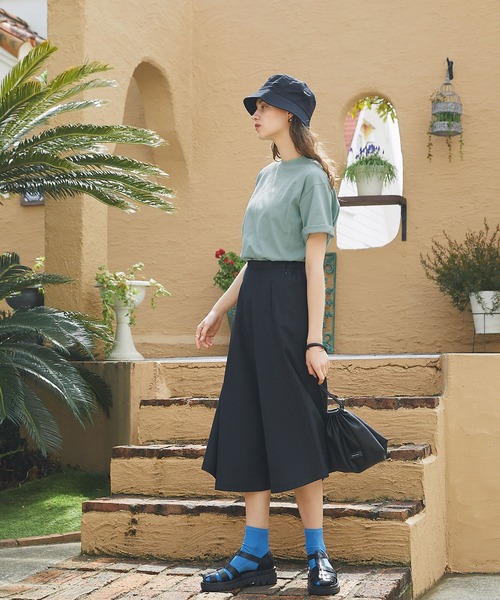 PURIL（ピュリル）の「【PURIL】ブランドロゴプリント オーバーサイズ半袖カットソー（Tシャツ/カットソー・レディース・ブラック/ミント/ホワイト/ベージュ・FREE）」の16枚目の写真