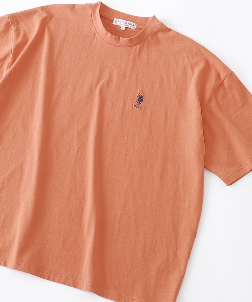 U.S. POLO ASSN.（ユーエスポロアッスン）の「U.S. POLO ASSN. / ユーエスポロアッスン 別注 ビッグシルエット ロゴ刺繍  ワッペン 半袖 Tシャツ 無地T トップス（Tシャツ/カットソー・メンズ・ホワイト/ブラック/ベージュ/ネイビー/オリーブ/サックスブルー/イエロー/ライトグリーン/ラベンダー/オレンジ/ブルー系その他/ベージュ系その他/ブラック系その他/ホワイト系その他/ホワイト系その他2/ブラック系その他2/ベージュ系その他2/ライトベージュ/ブルー/ダークグリーン・S/M/L）」の20枚目の写真