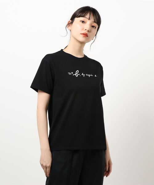 国内即発【agnes b.】W984Ｗ TS PARIS TOKYO Ｔシャツ PARIS TOKYO Tシャツ ｜To b. by agnès b.（トゥービー バイ