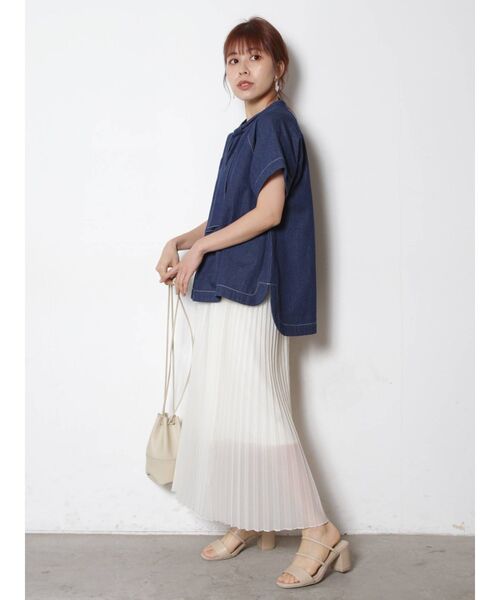 THE DAYZ TOKYO(ザデイズトーキョー)の「【THE DAYZ TOKYO】デニムボウタイブラウス【セットアップ対応】(シャツ/ブラウス・レディース・ネイビー・FREE)」の10枚目の写真