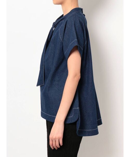 THE DAYZ TOKYO(ザデイズトーキョー)の「【THE DAYZ TOKYO】デニムボウタイブラウス【セットアップ対応】(シャツ/ブラウス・レディース・ネイビー・FREE)」の12枚目の写真