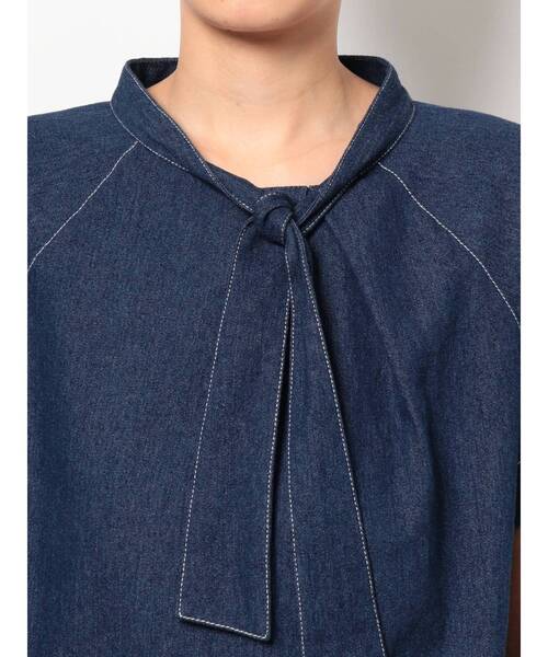 THE DAYZ TOKYO(ザデイズトーキョー)の「【THE DAYZ TOKYO】デニムボウタイブラウス【セットアップ対応】(シャツ/ブラウス・レディース・ネイビー・FREE)」の14枚目の写真