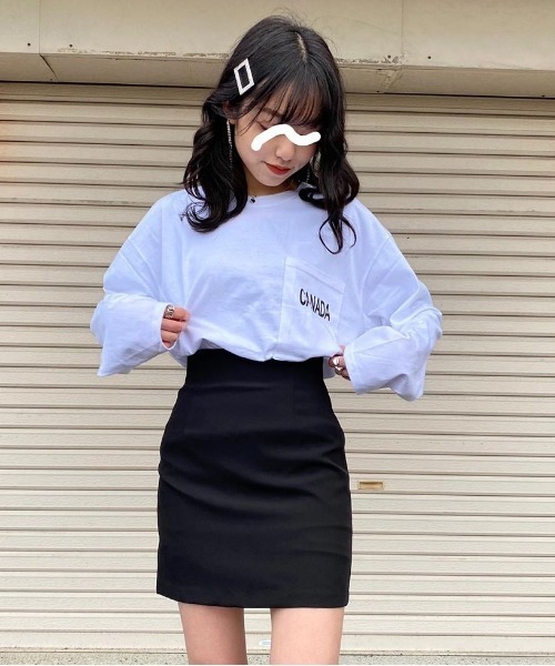 SONA(ソナ)の「SONYUNARA CANADAオーバーフィットTシャツ(Tシャツ/カットソー・レディース・ライトグレー/アイボリー・FREE)」の5枚目の写真