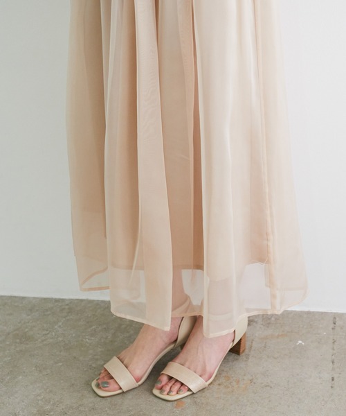 ROPE' PICNIC(ロペピクニック)の「オーロラシアーギャザースカート(スカート・レディース・グレー系その他/キャメル/ブルー/ピンク系その他2・38)」の8枚目の写真