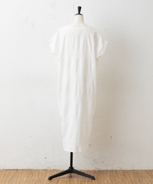 BEARDSLEY（ビアズリー）の「シャドーボーダーチュニック（ワンピース・レディース・ホワイト/ブラック・FREE）」の9枚目の写真