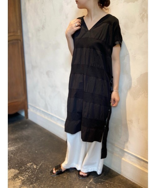 【BEARDSLEY】ビアズリー　レディース　ジレ　チュニック　Vネック　上質 BEARDSLEY】ビアズリー レディース ジレ チュニック Vネック