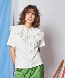 ランダムプリーツカラーTシャツ【MAISON SPECIAL/メゾンスペシャル】
