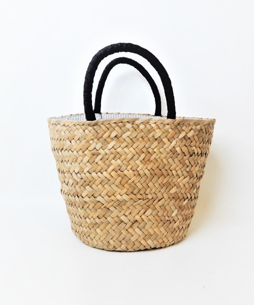 a-jolie（アジョリー）の「a-jolie パールサングラスちゃん 内側ストライプ巾着付き ミニカゴバッグ（かごバッグ・レディース・ナチュラル・FREE）」の6枚目の写真