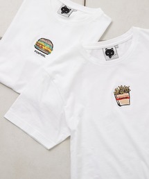 ear PAPILLONNER | 【FOXPIXEL（フォックスピクセル）】ハンバーガー・ポテト刺繍Tシャツ(Tシャツ/カットソー)